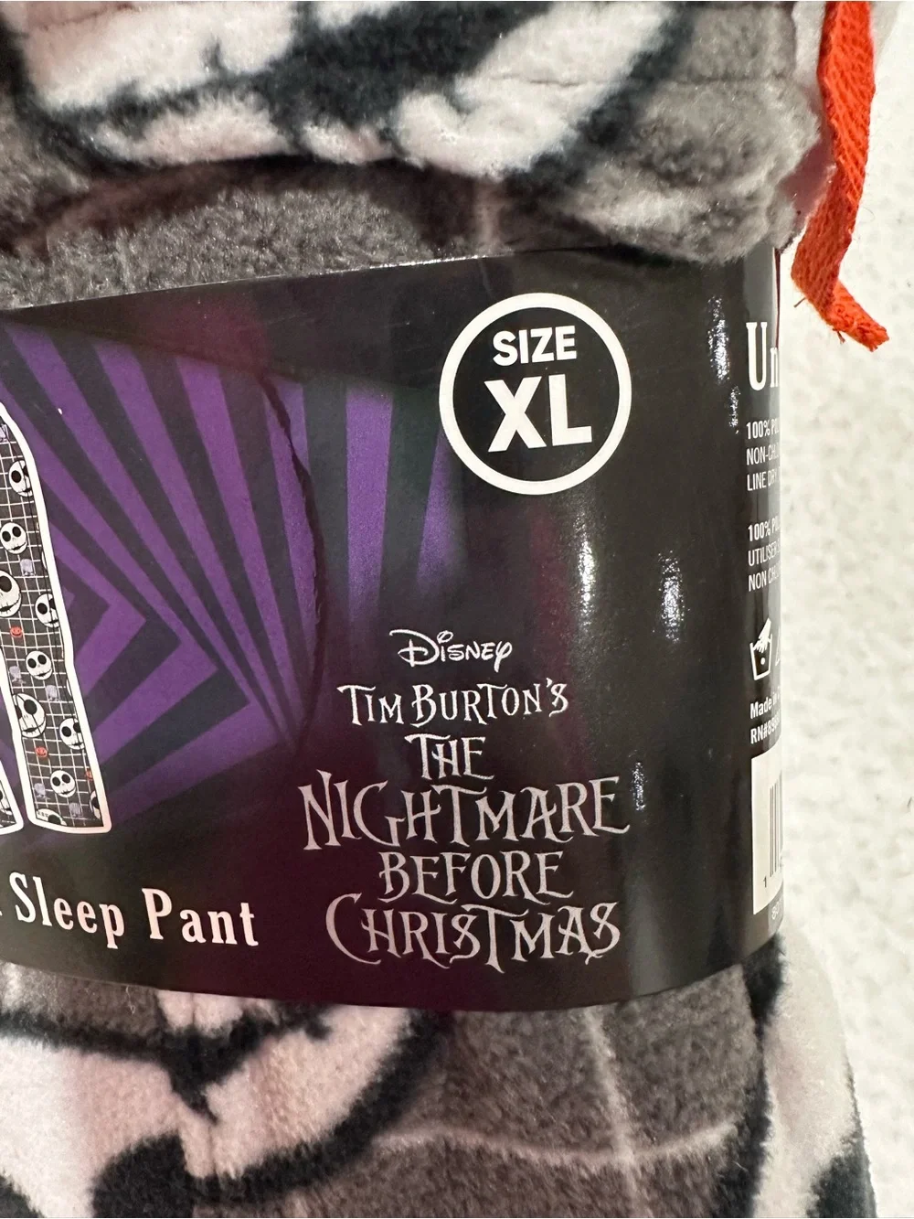 Gray & White Jake Skellington Fleece Sleep Pants